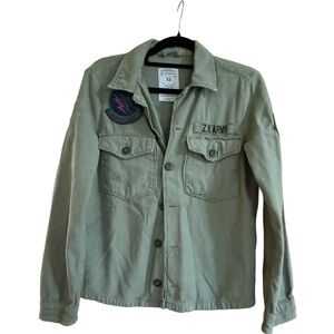 Zara distressed army jacket